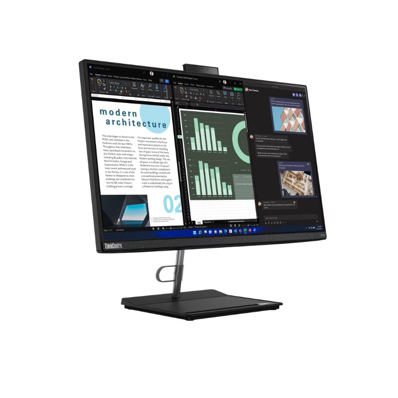 ORDINATEUR LENOVO THINKCENTRE NEO 30A 24 G4 VUE DE FACE PROFIL GAUCHE ORDINATEUR LENOVO THINKCENTRE NEO 30A 24 G4 VUE DE FACE PROFIL GAUCHE