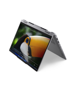 ORDINATEUR PORTABLE LENOVO THINKBOOK 14 G7 IML VUE DE PROFIL DROIT EN MODE PLIABLE