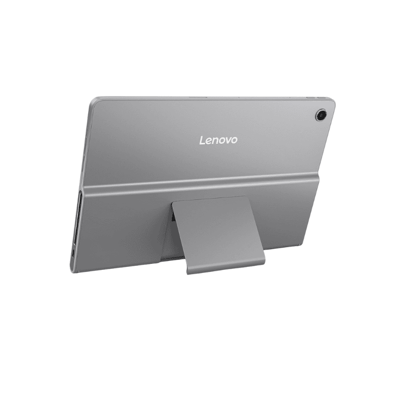 TABLETTE LENOVO TAB PLUS VUE DE DOS AVEC LE SUPPORT